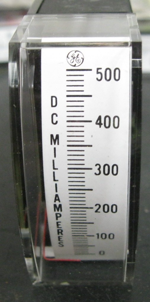GE Type 185 Panel Meter 0-500 DC Milliamperes