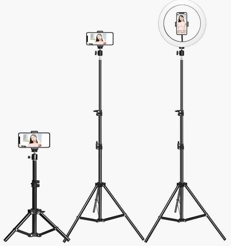 10" LED Ring Fill Light w/Stand & Mount Kit for Camera Phone Selfie Video Stream