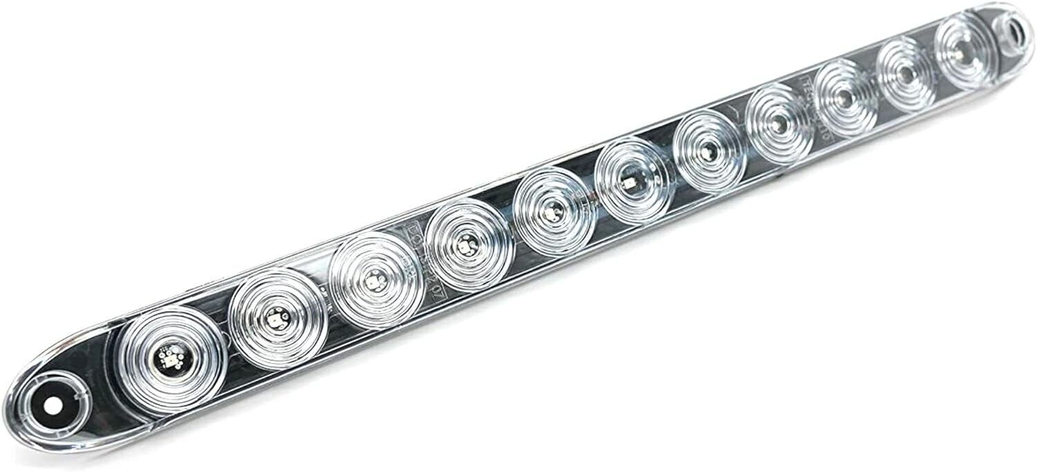 Tecniq 15" Clear Red Multi-function Stop Turn Tail Marker Trailer Light LED Bar