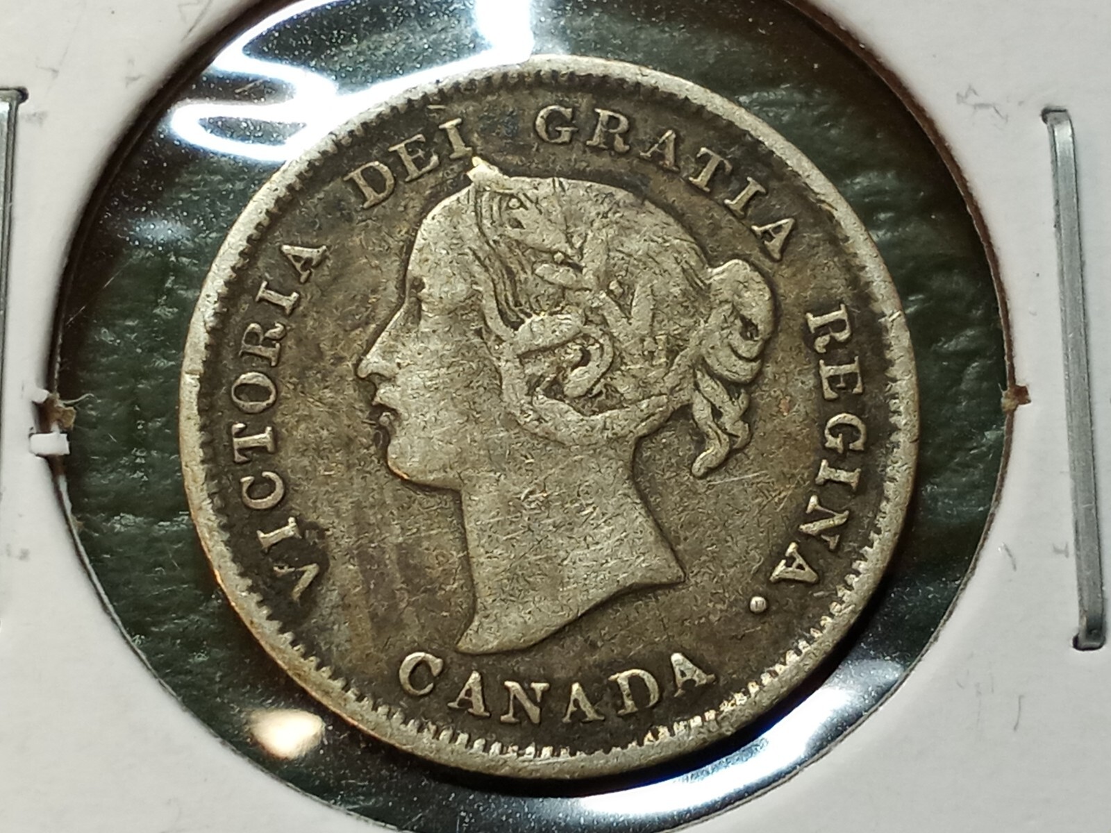 1896 "Large 96" Canada 5 Cents - Higher Grade - Raw