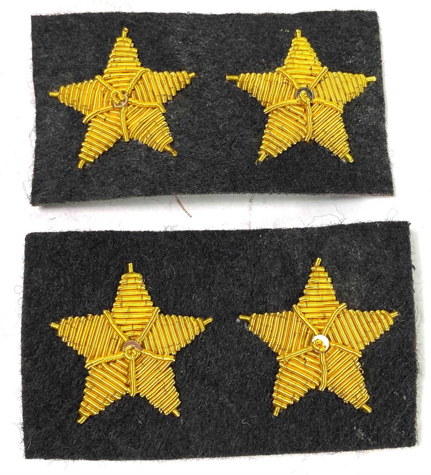 CIVIL WAR CS CONFEDERATE LT. COLONEL  FROCK COAT JACKET COLLAR INSIGNIA- MILITIA