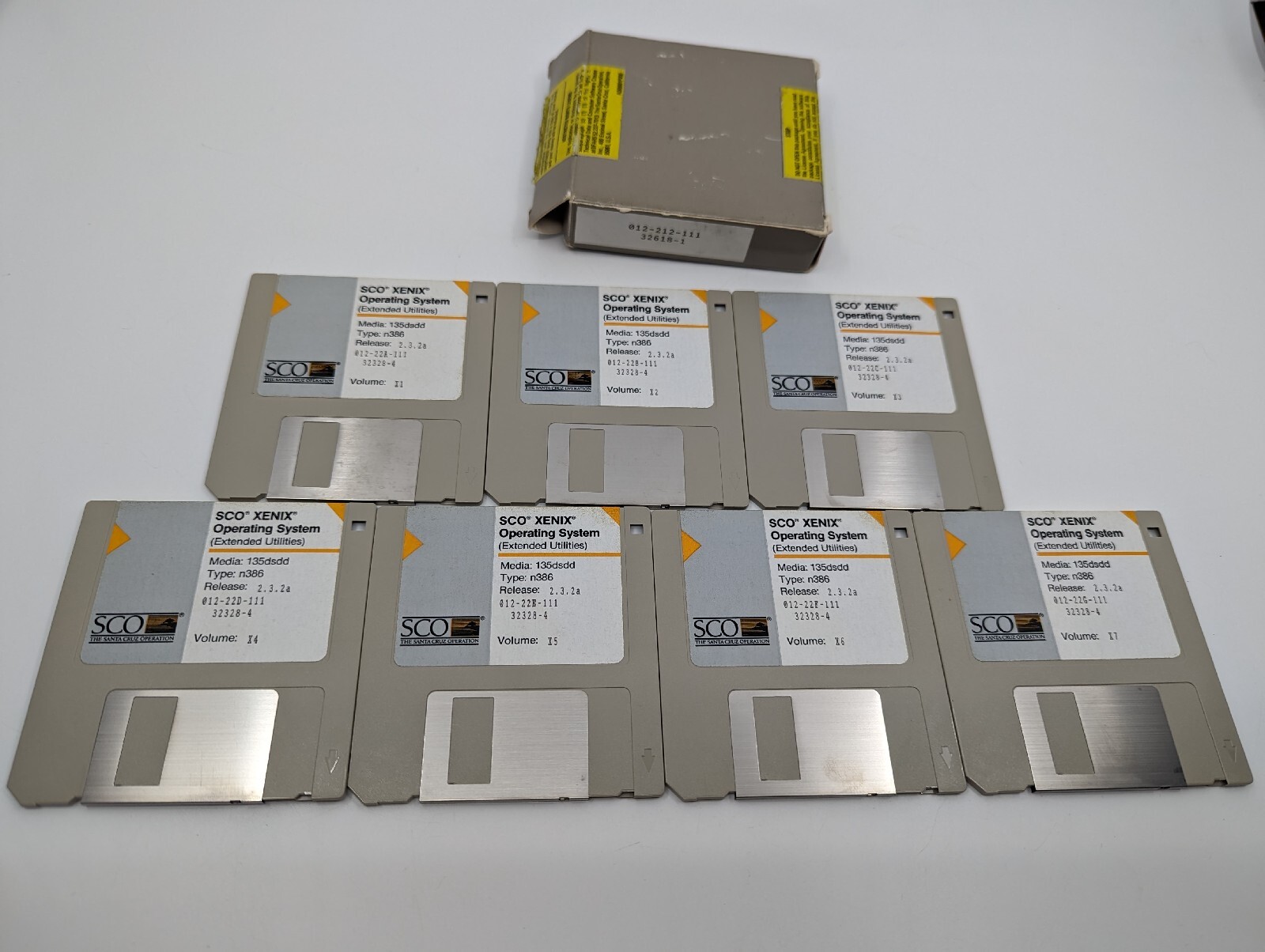 1989 SCO Xenix 386 V Software Version 2.3.2a 3.5" 19 Disk Set in Original Boxes