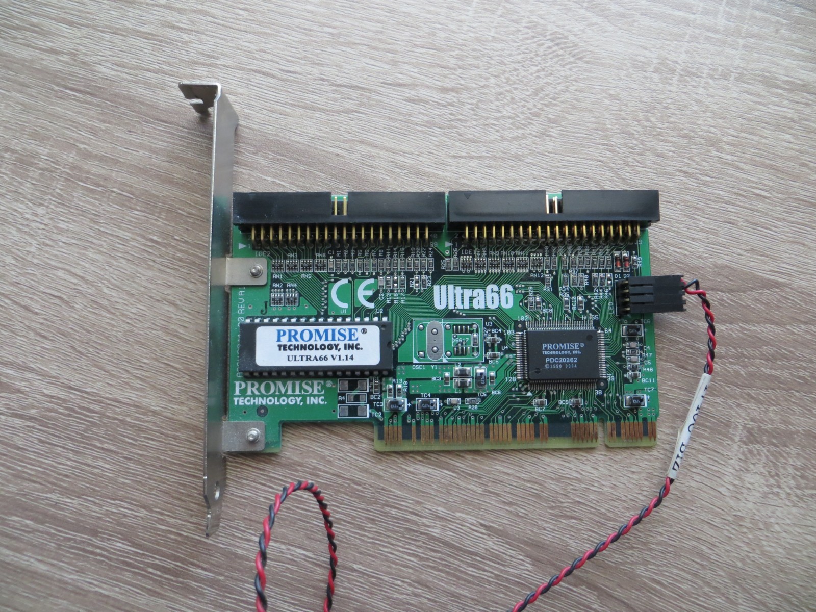 Promise (PTI) Ultra66 DP/N 0003544T 2x IDE 40 pin expansion card tested works