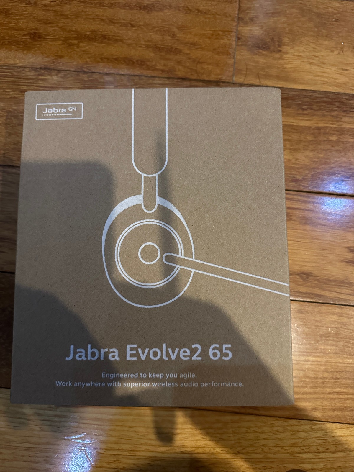 Jabra Evolve2 65 UC Wireless Headphones with Link390a, Stereo, Black