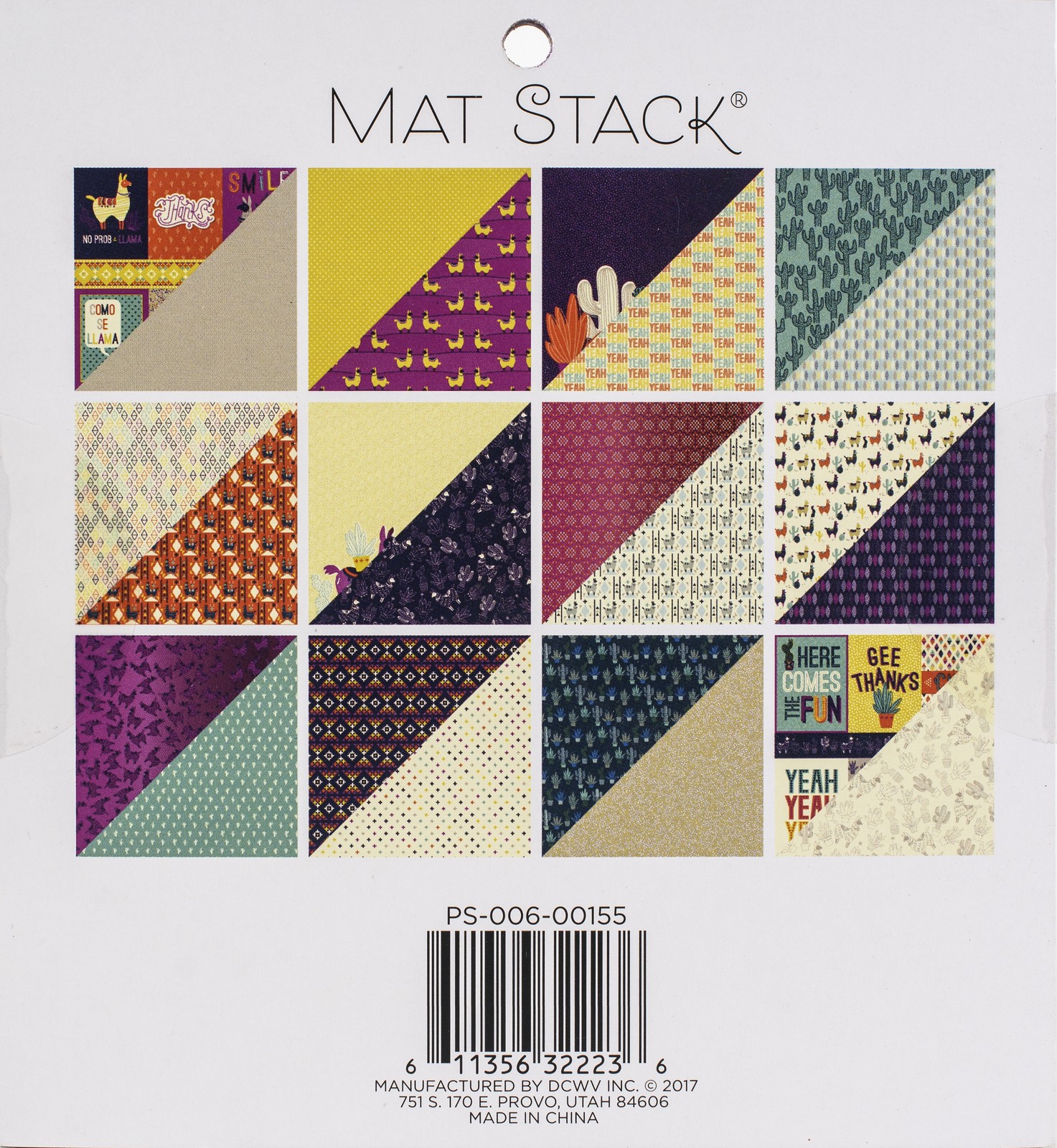 DCWV Specialty Card Stack 6"X6" 24/Pkg-No Prob Llama