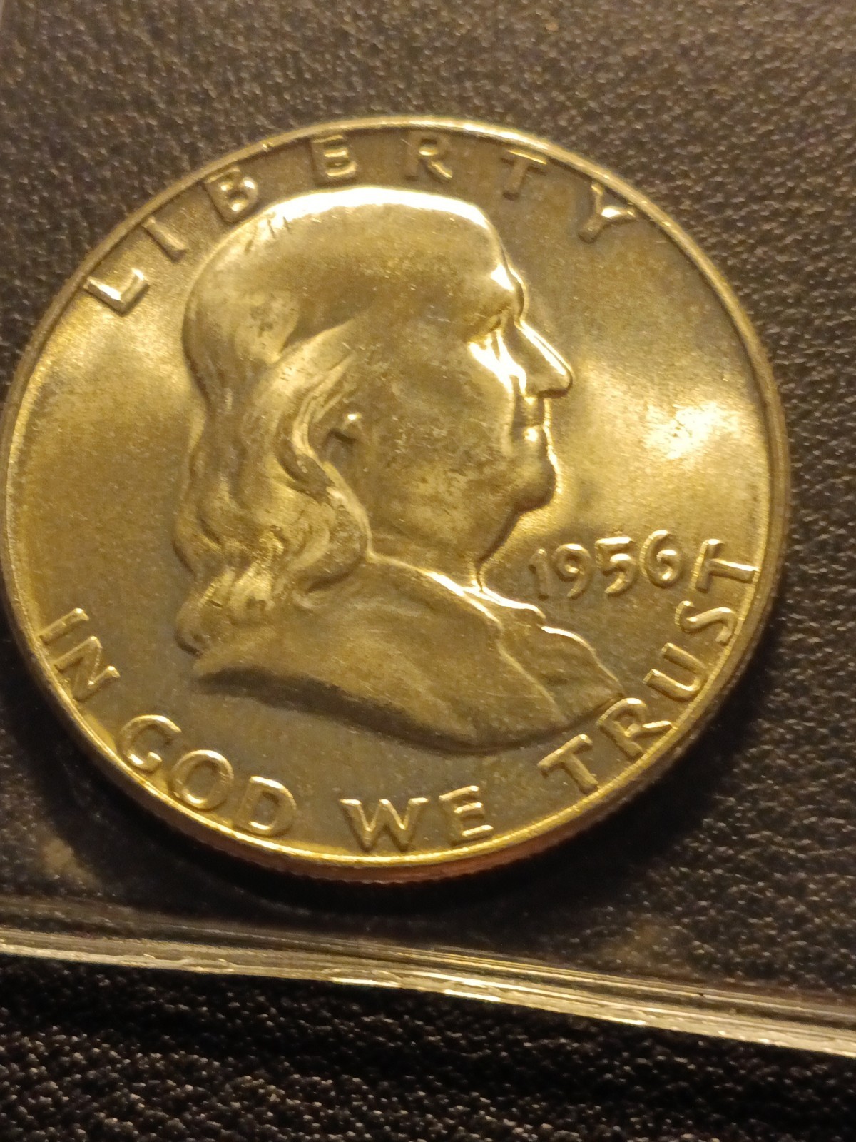 1956-P Franklin Half Dollar 90% SILVER Almost Uncirculated