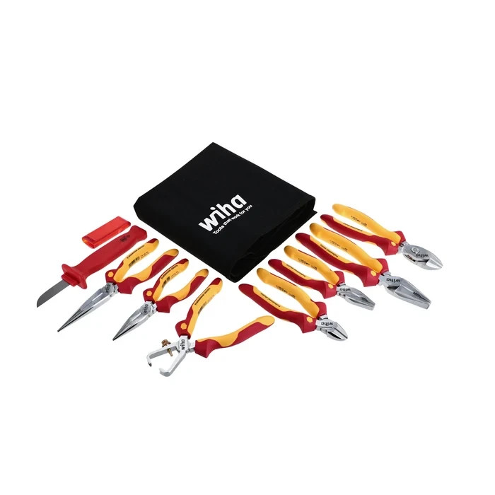 Wiha 32889 8 Piece Insulated Pliers & Cutters Set with Pouch