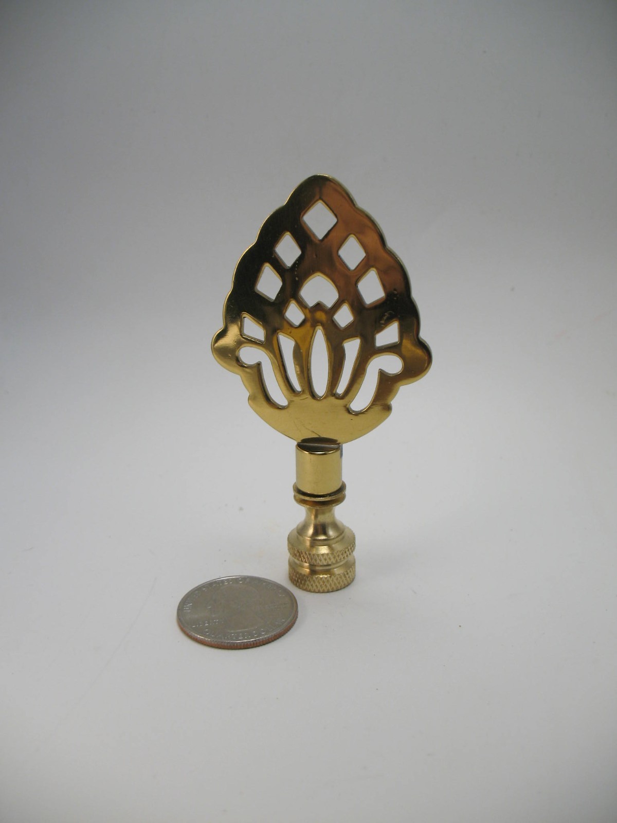 Lamp Finial  Brass Pineapple Symbol T592
