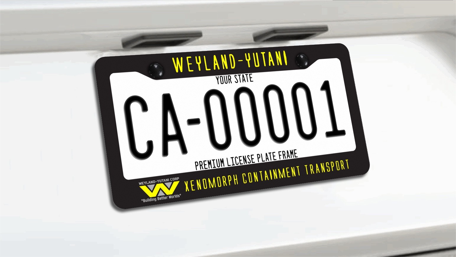 for Aliens Fans Weyland-Yutani/Xenomorph Containment License Plate Frame NEW