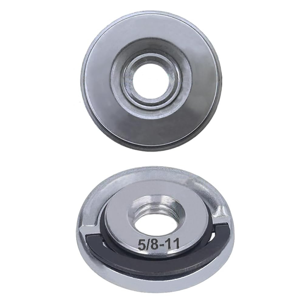 2Pcs Angle Grinder Flange Nuts with 5/8-11 Inch Thread, Quick Change Grinder Fla