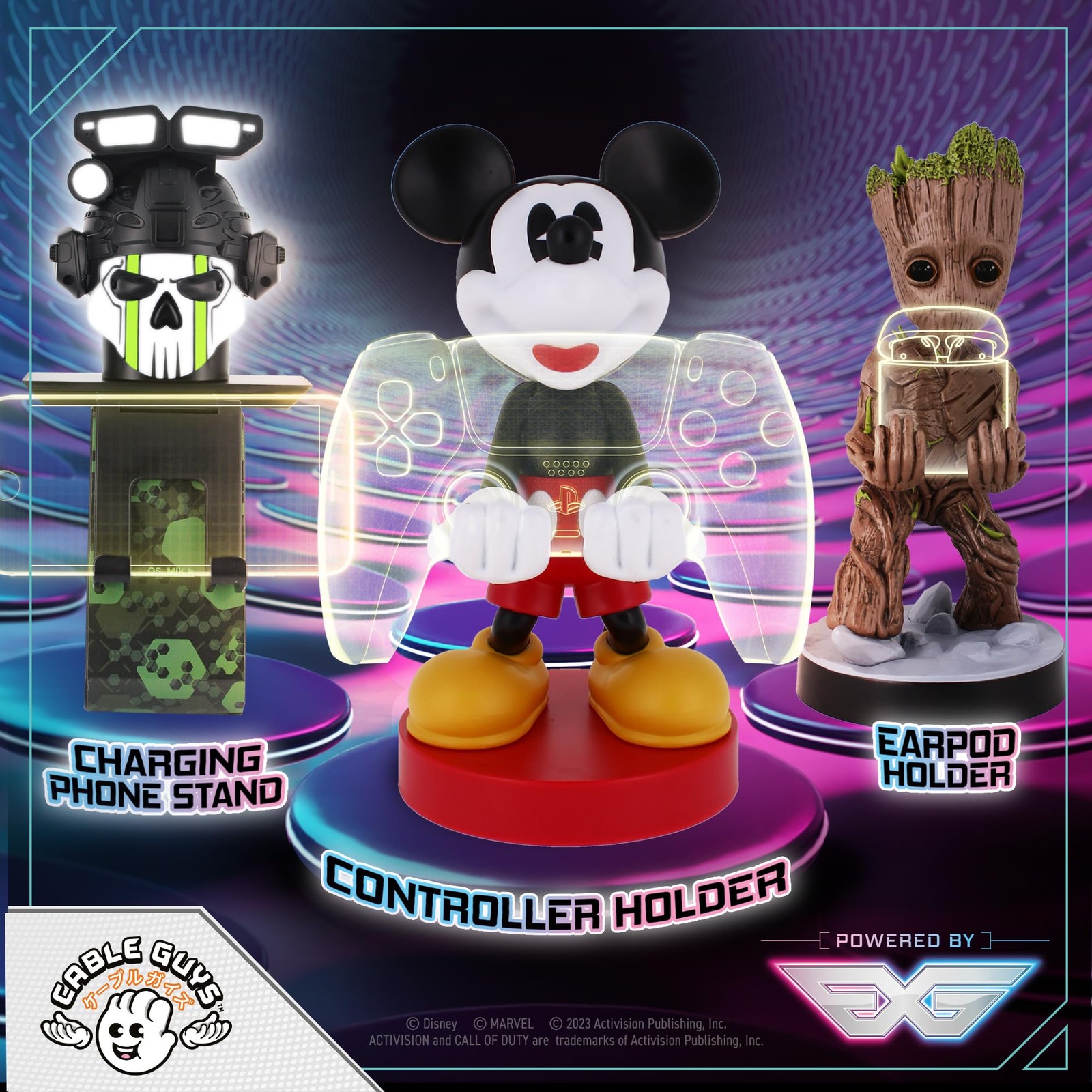 Cable Guys: Disney Mickey Mouse Phone Stand & Controller Holder - Red