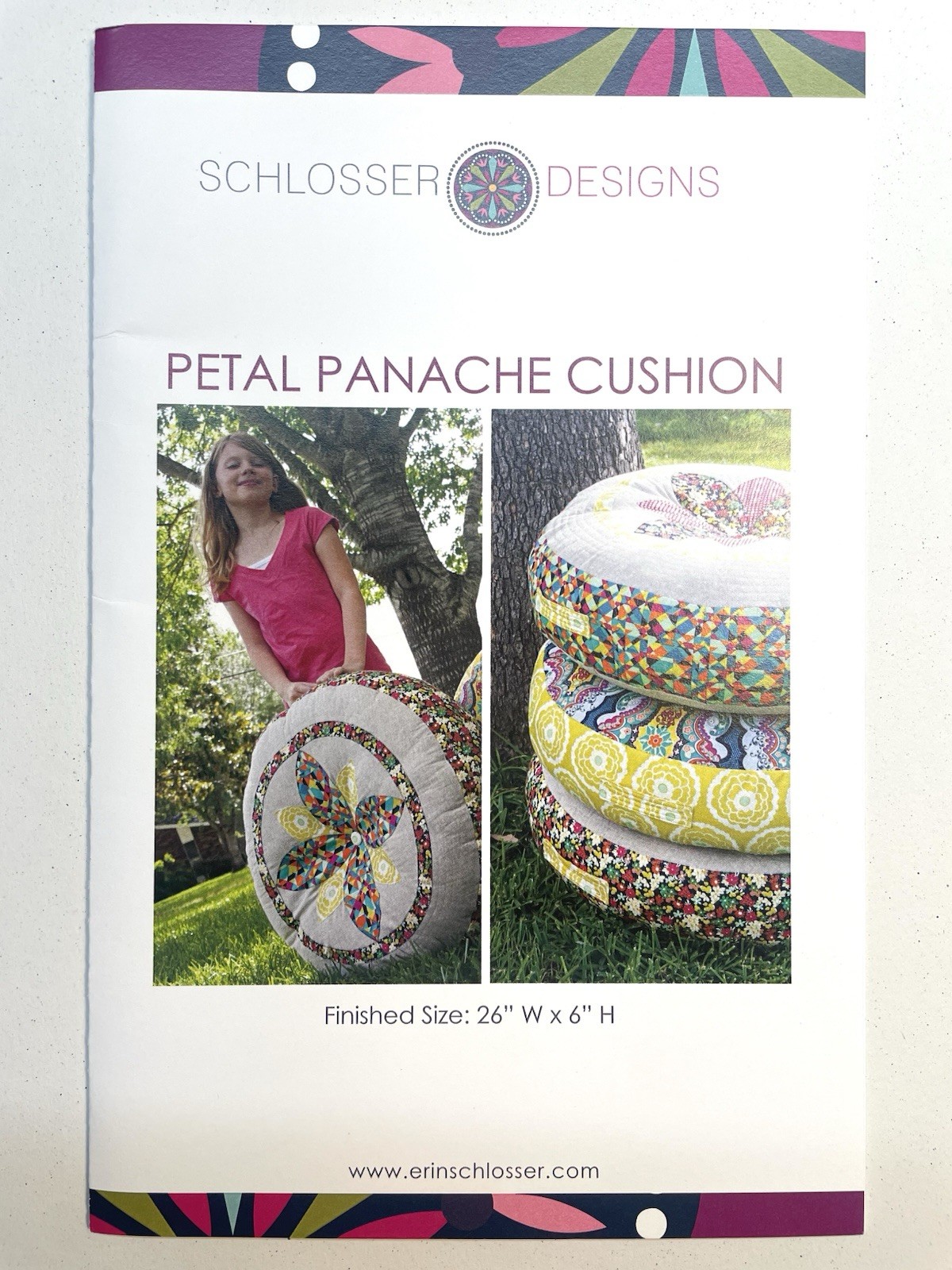 Petal Panache Cushion Pattern by Erin Schlosser Home Decor ~ Floor Cushion