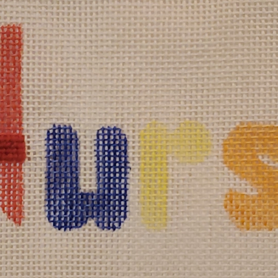Nurse Needlepoint Canvas 18 ct 8x5 In STARTED Hand Painted
