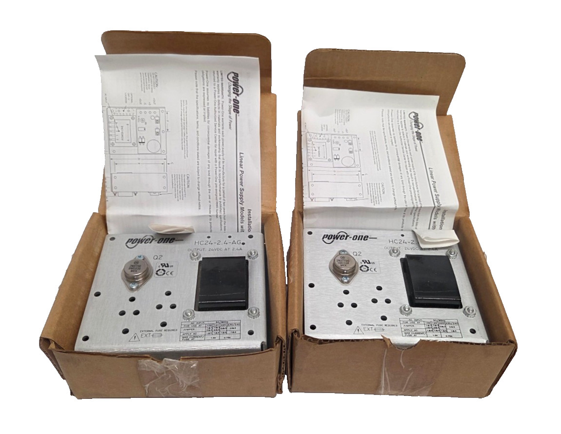 Qty2 New Bel Power One HC24-2.4-AG Power Supply, Int'l Linear, 24V 2.4A ROHS3