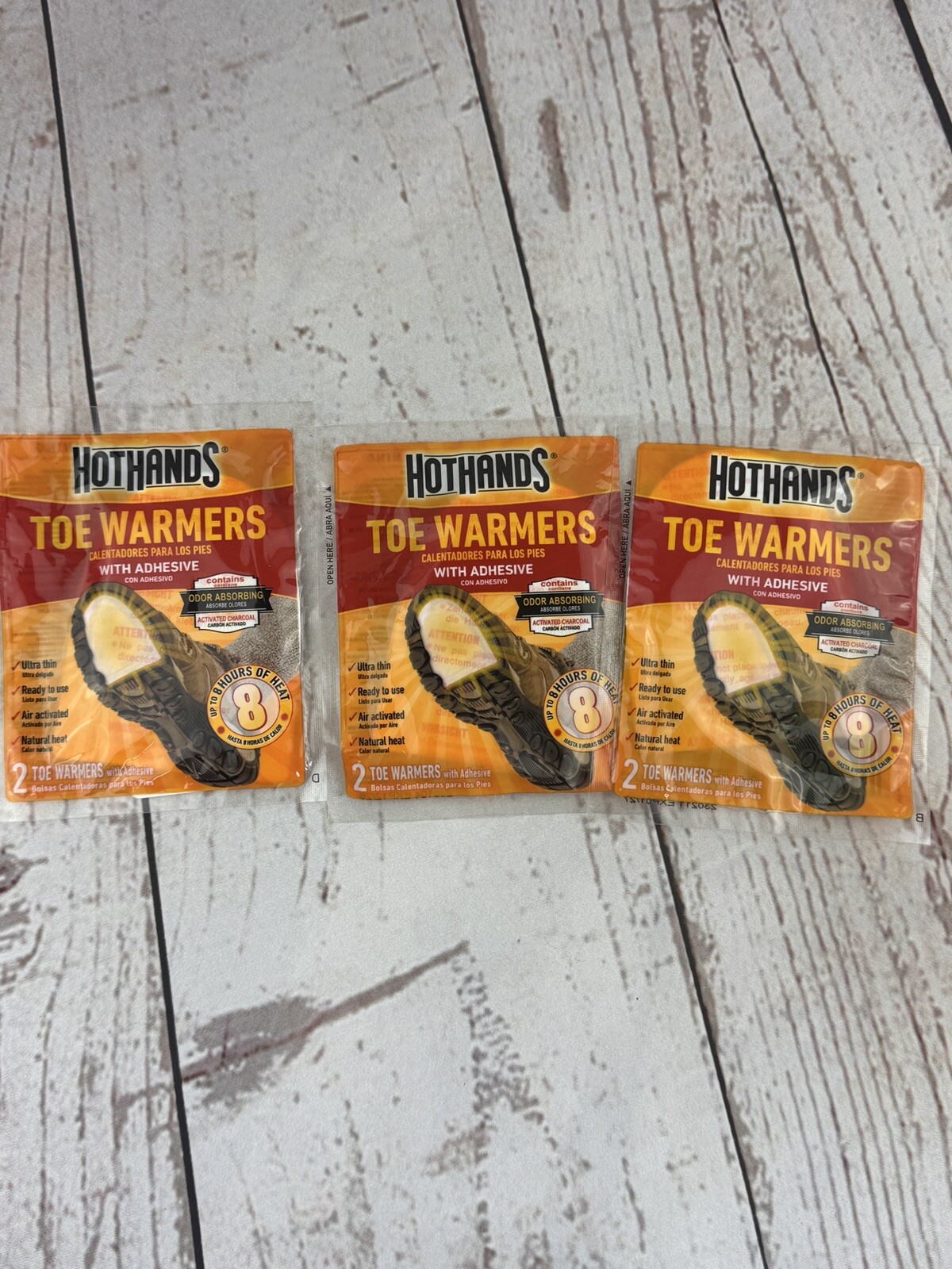HeatMax Toasti Toes Foot Warmer 3-Pack Honeywell HotHands No Color 4.75x4 Inch