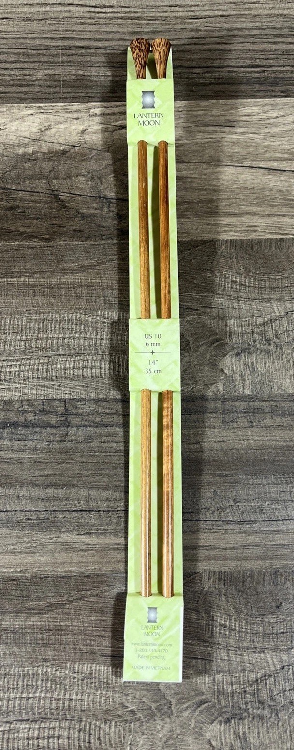 Lantern Moon 14" Rosewood Single Point Knitting Needles US 10 (6mm)