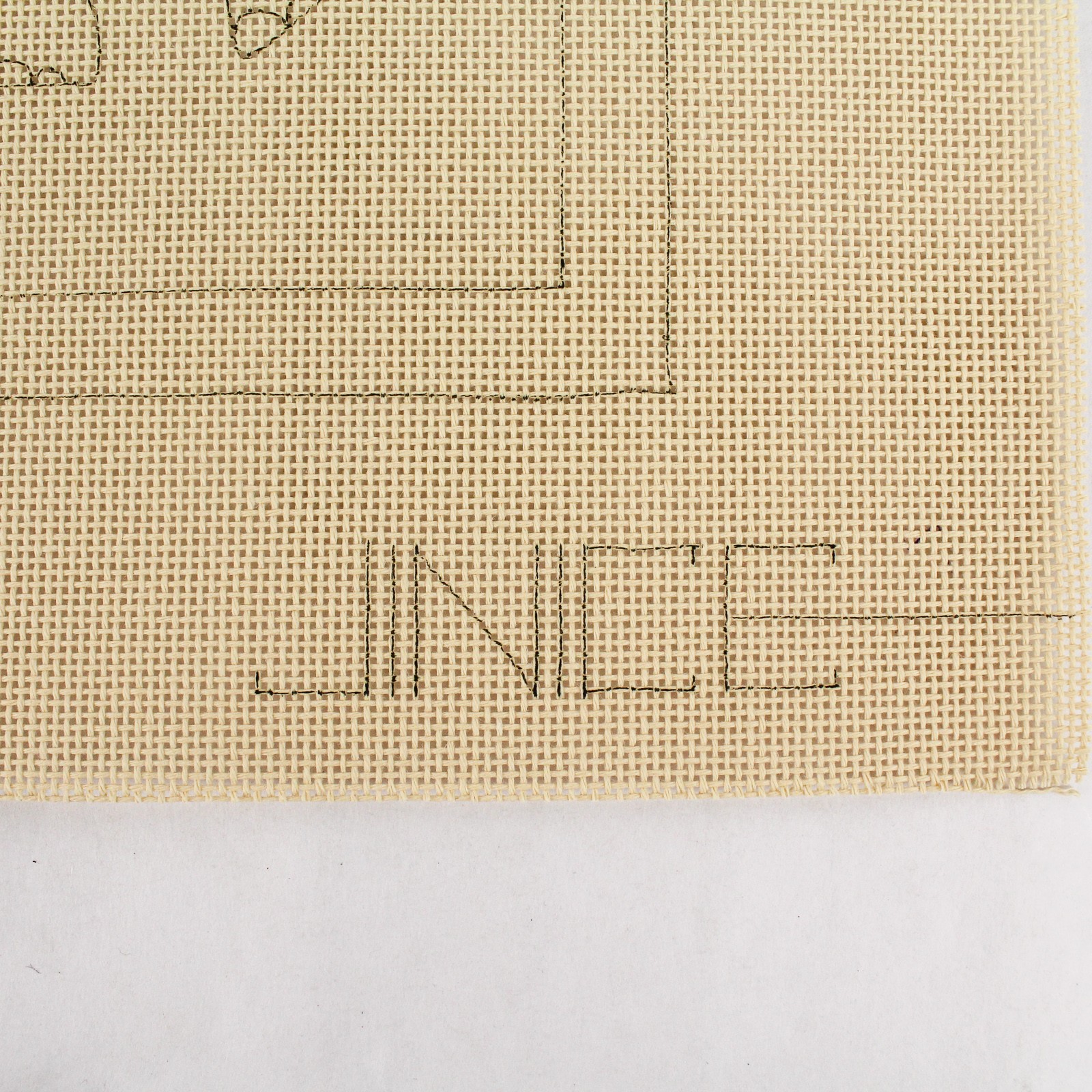 Jinice Bohemian Elephant Needlepoint Canvas Pattern 15"x14" w/ Thread Sample