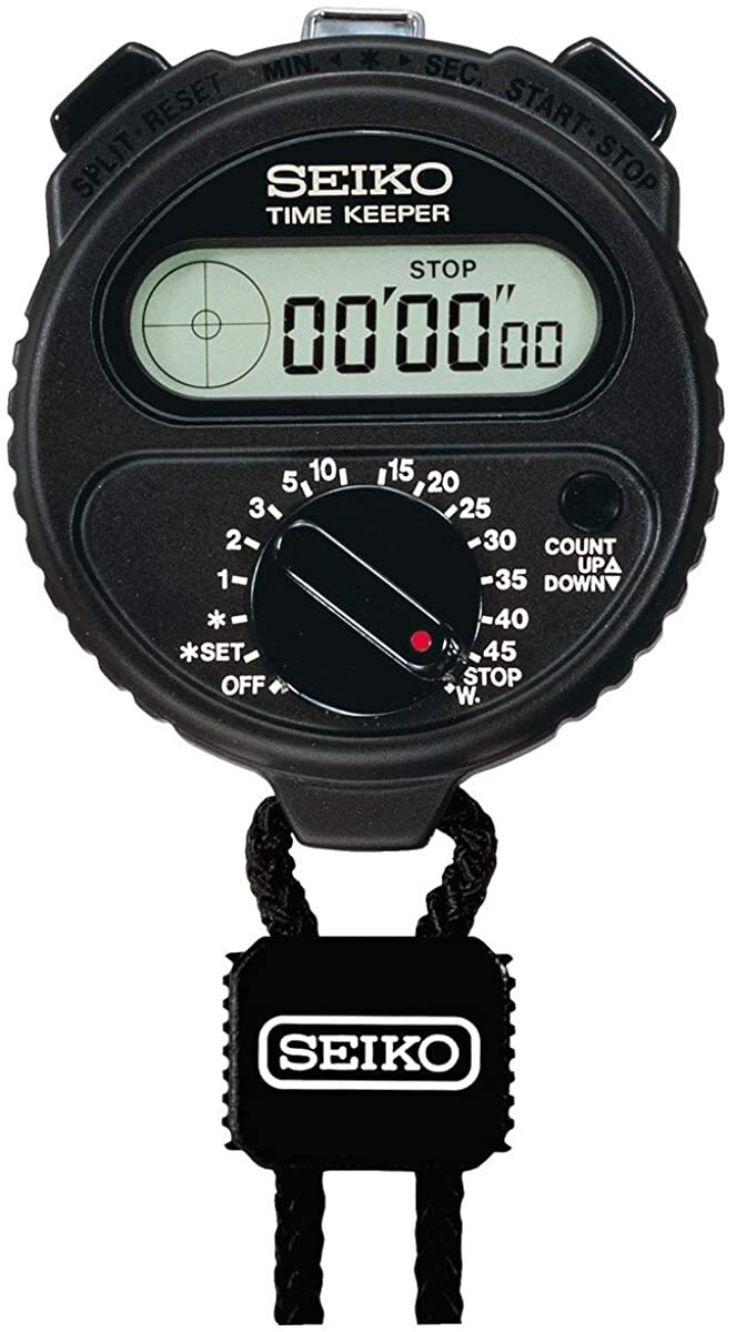 SEIKO STOPWATCH "TIME KEEPER" (1/100 SECOND / 60 MIN) SSBJ025