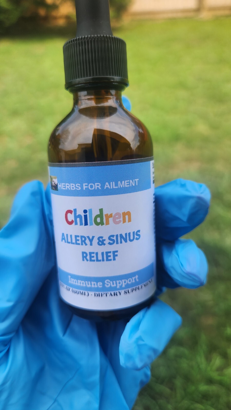Allergy Sinus  Relief Tincture for Kids- Allergy Relief- All Natural 2 oz