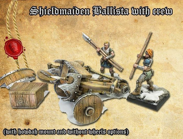 Shieldwolf Min Krumvaal Northern Alliance 28  Shieldmaiden Ballista w/ Pack New