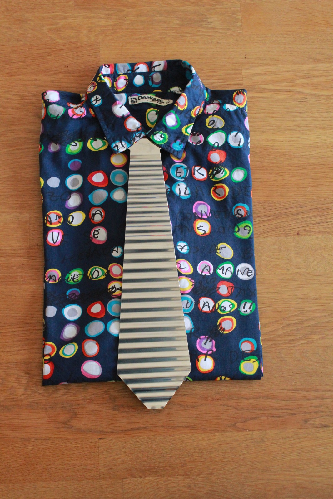 Washboard Tie Tie, V2A, Washboard Tie, New 0.8mm, Polished