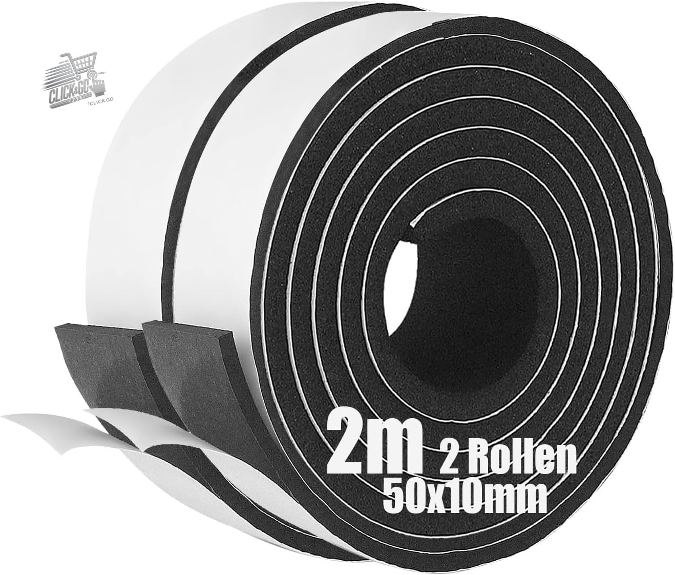 Foam Tape, Self Adhesive Foam Strip 50mm (Width) X 10mm (Sp