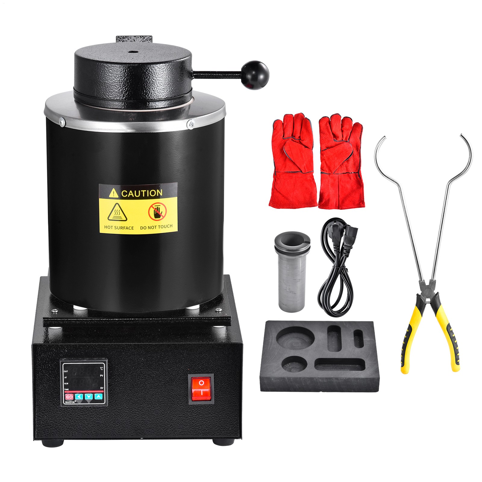 Upgraded Electric Metal Melting Furnace Kit w/ 3KG Crucible+Casting Ingot Mold