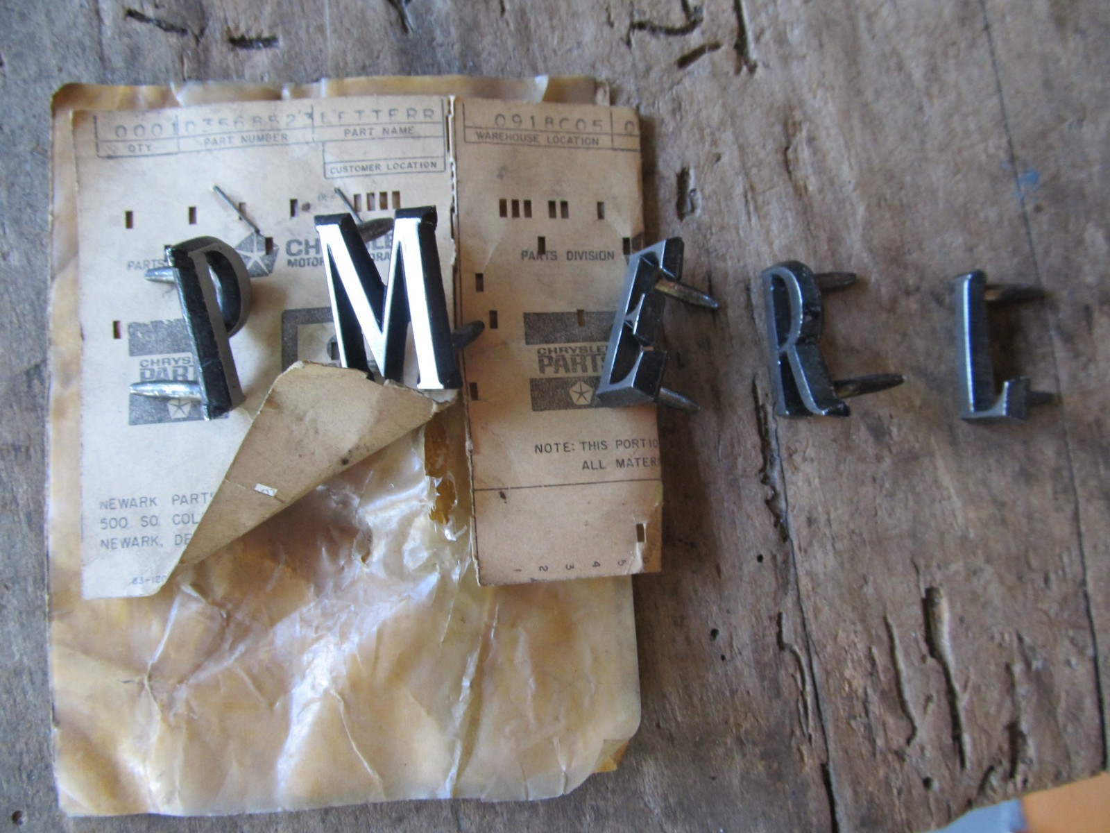 NOS Letter LOT (8)  I M P E R A A L 1971 Chrysler Imperial Quarter Panel
