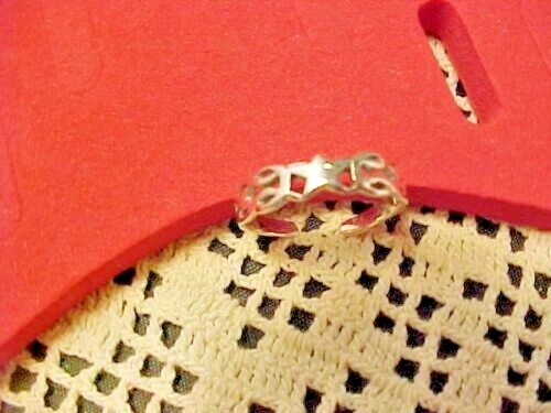 Toe Ring Star Motif Sterling Silver Adjustable NEW