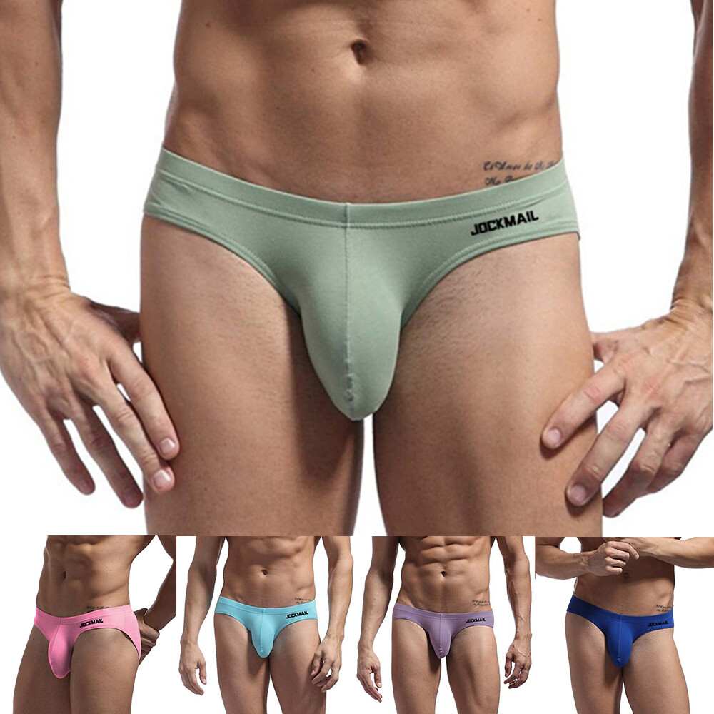 Fashion Men Sexy Low-rise Cotton U Convex Briefs Underwear Pouch Panties Slip /
