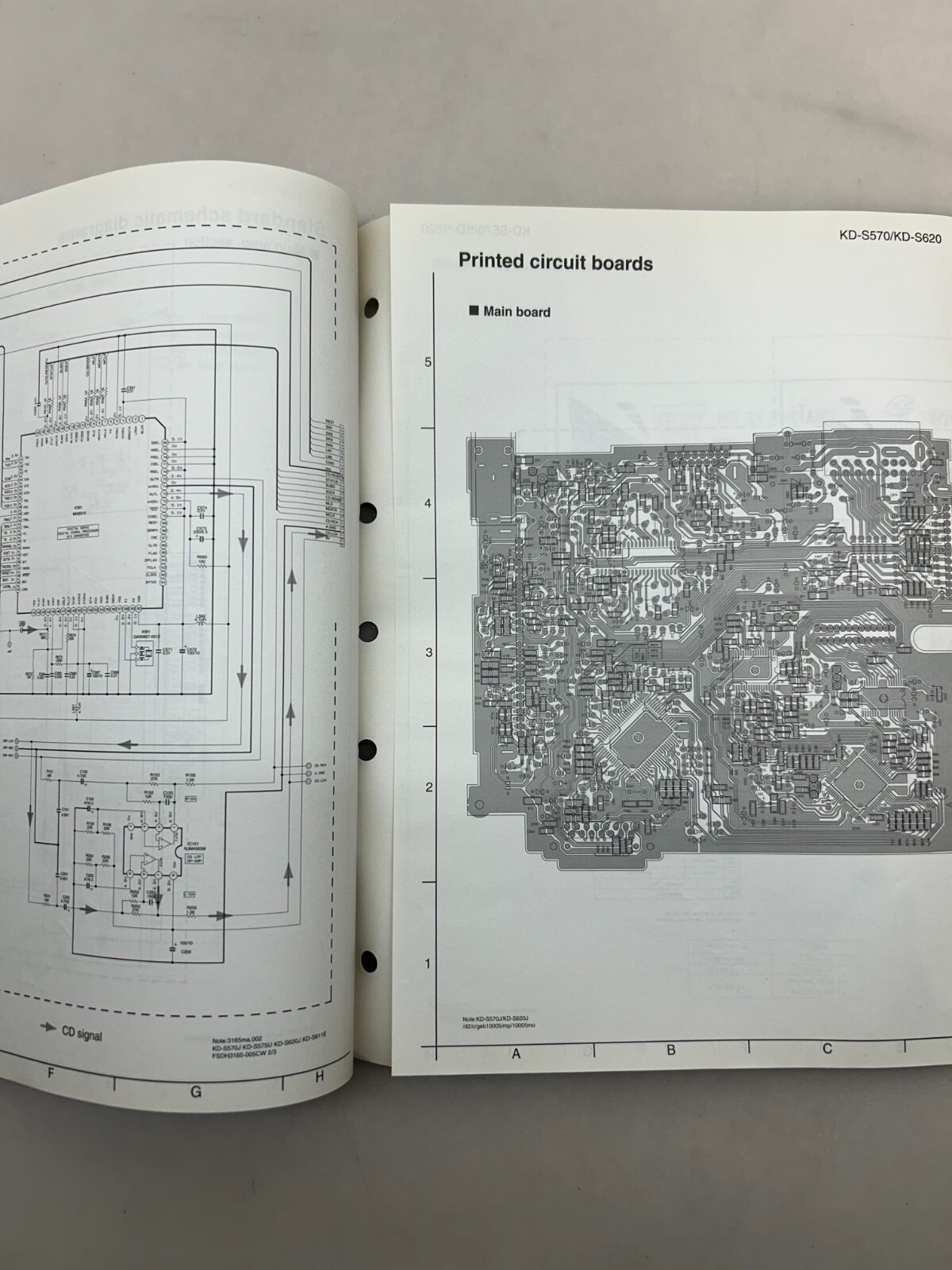 JVC KD-S570 S620 Original Schematics Free Shipping