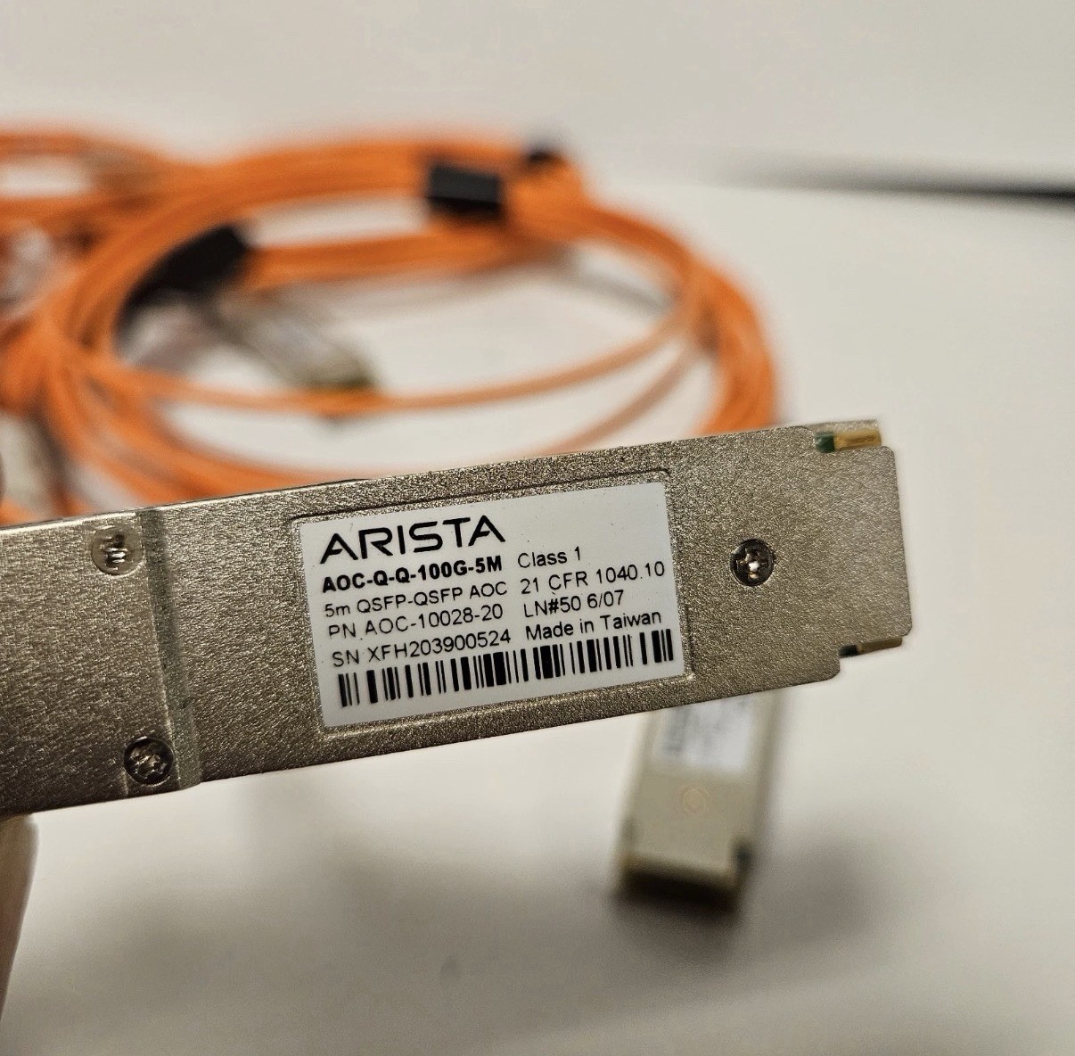 Arista AOC-Q-Q-100G-5M 100G QSFP28 DAC Active Optical Cable