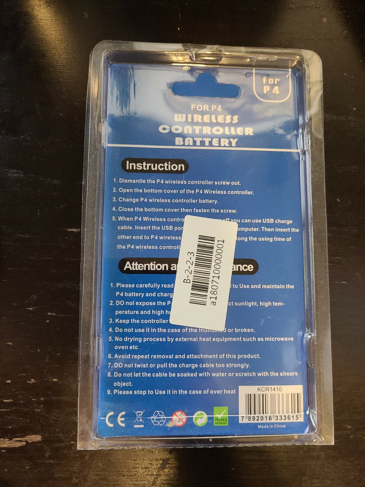 Replacement PS4 Playstation 4 Wireless Controller Battery KCR1410 2000mAh