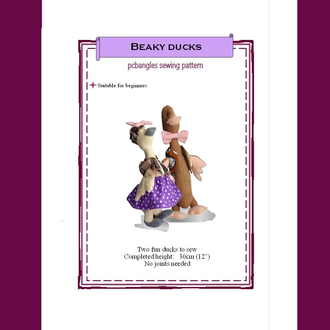 Beaky Duck sewing pattern by pcbangles