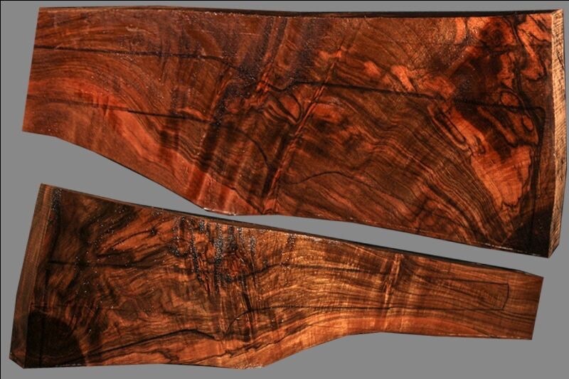 EXHIBITION TURKISH WALNUT WOOD RIFLE GUN STOCK BLANK(ITEM#MU3) CHIRON WALNUT