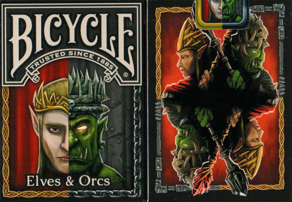 ELVES & ORCS DECK OF PLAYING CARDS BICYCLE BY NAT IWATA POKER SIZE