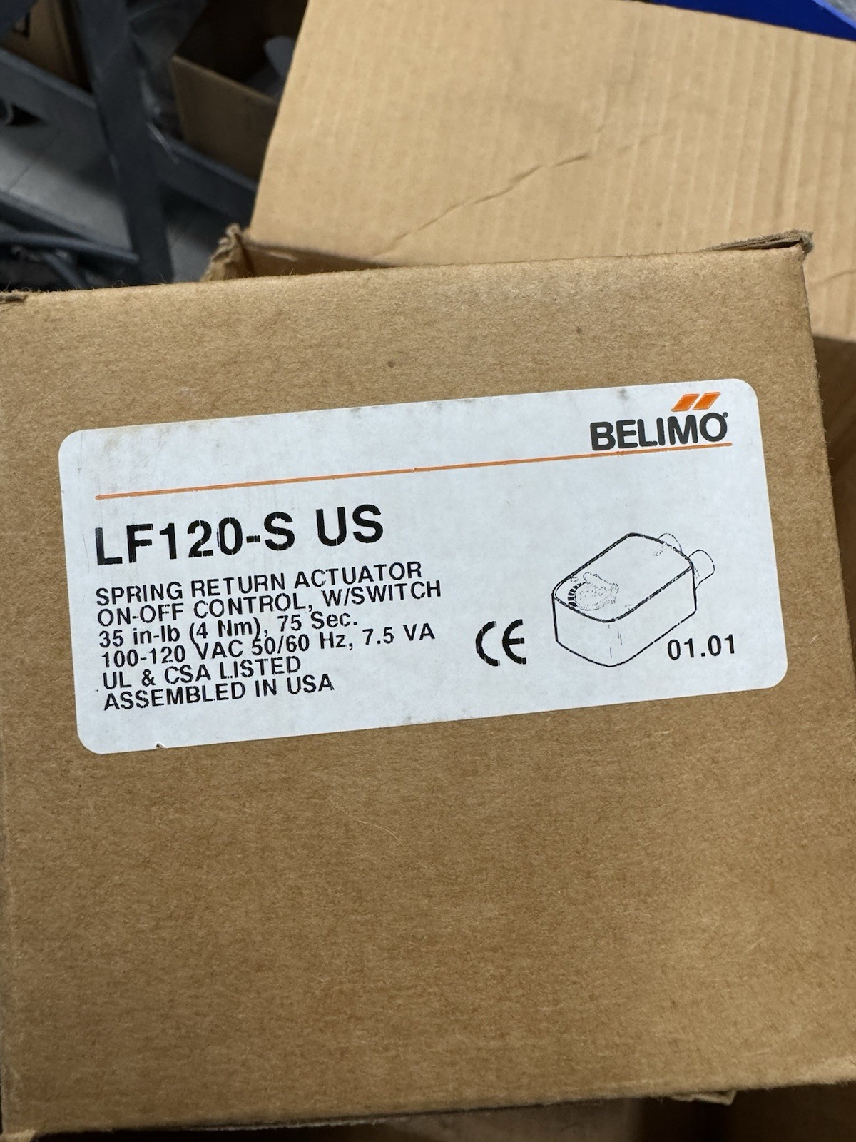 Belimo LF120-S. Spring Return Damper Actuator New