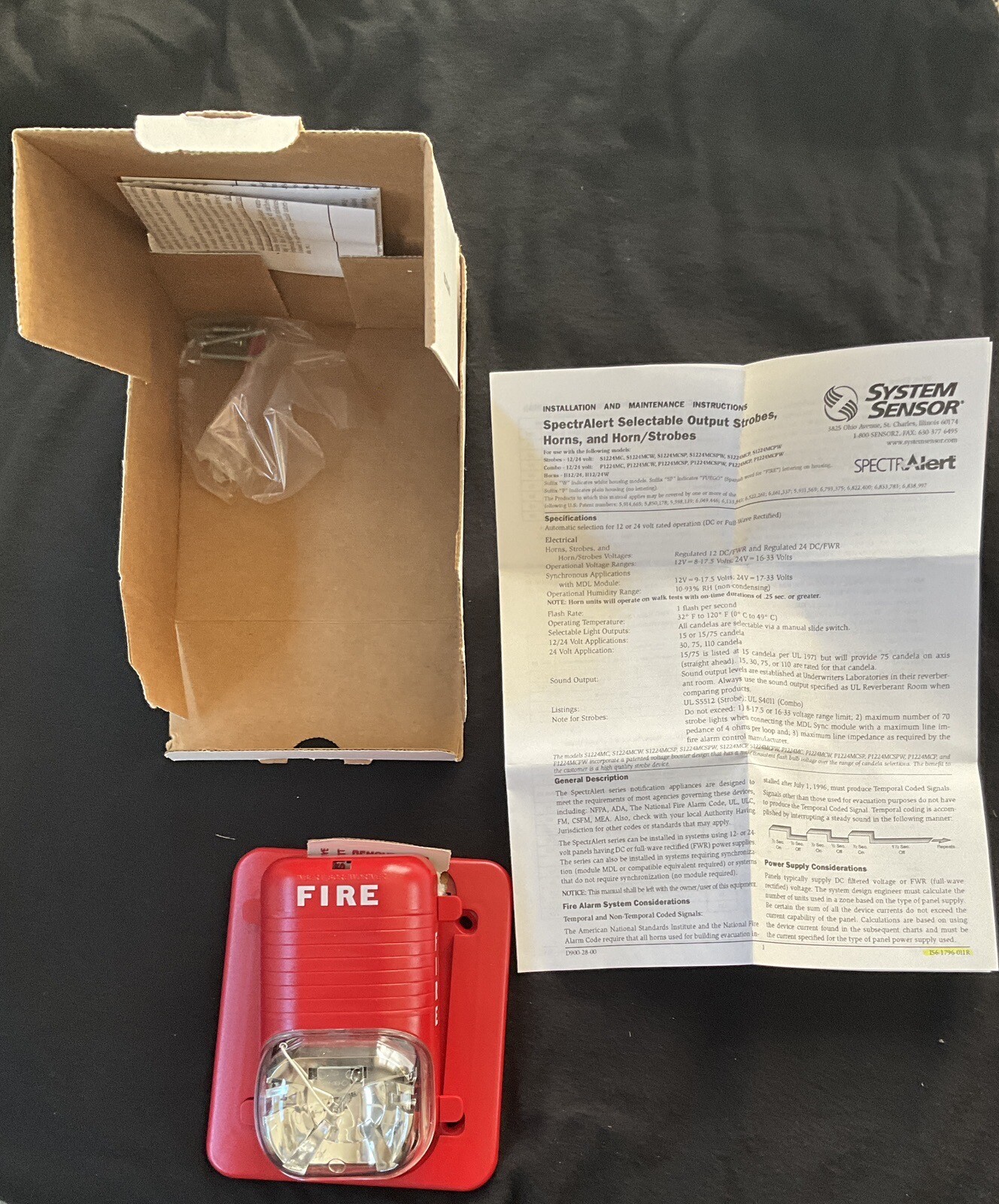SpectrAlert Selectable Output (Strobe) - Model #S1224MC Multiple Candela NIB