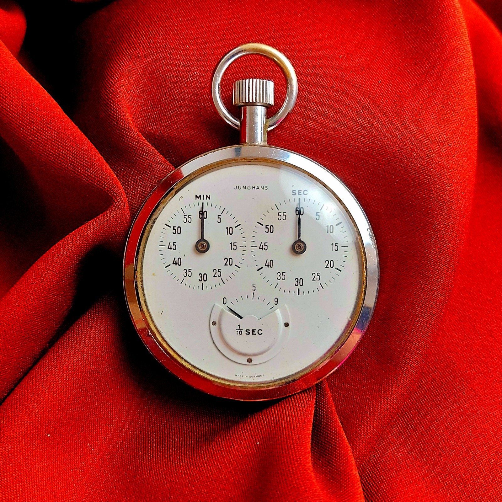 Vintage Stopwatch JUNHGANS One Button Old German Mechanical Stopwatch