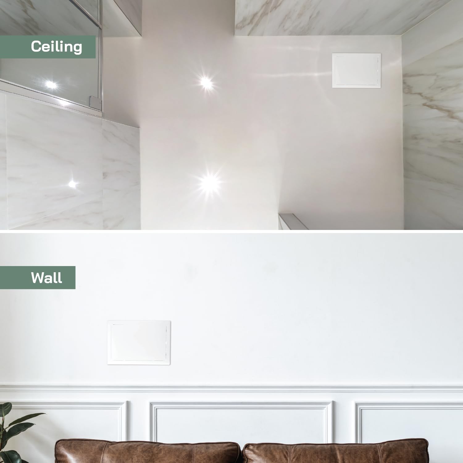 12'' x 8'' Inch White Metal Access Panel - Easy Access Doors - Access Panel f...
