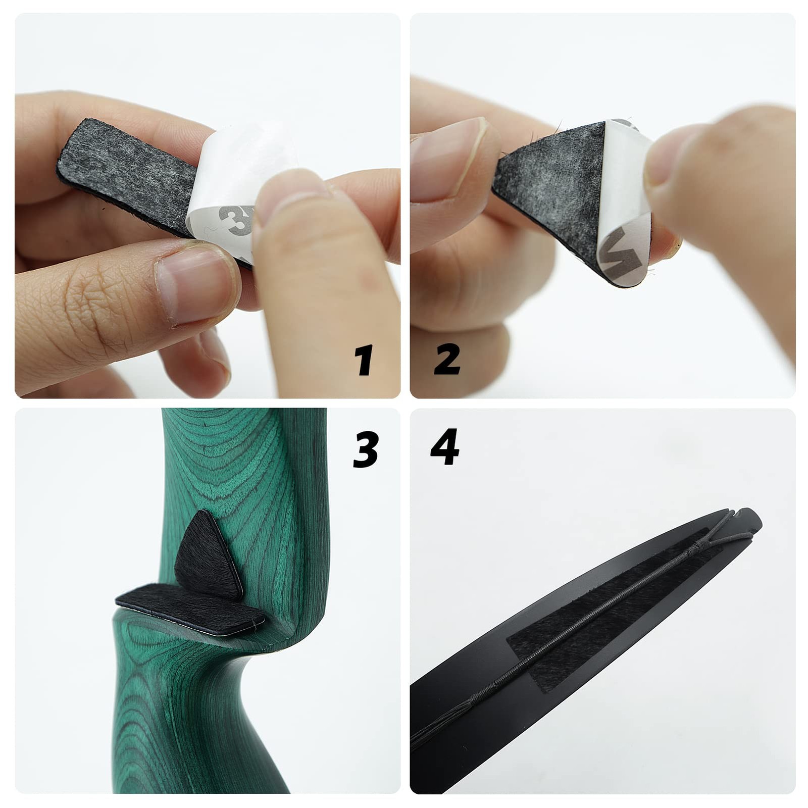 Obert Archery Bow String Silencers Set Leather Arrow Rest Plate Adhesive Bow...