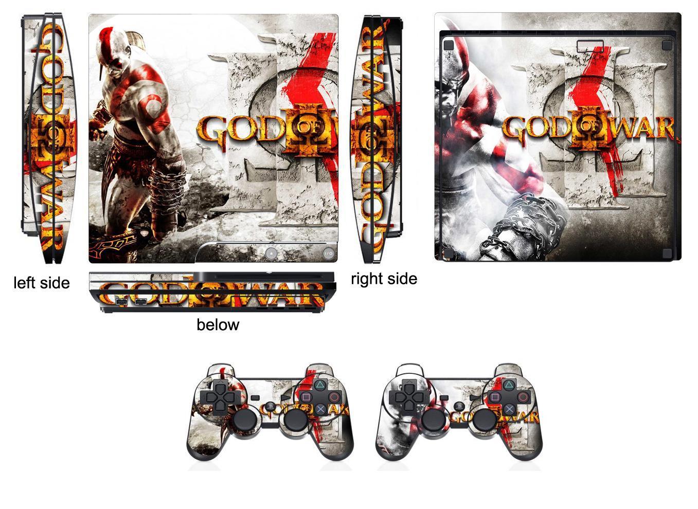 Skin Sticker for PS3 PlayStation 3 Slim and 2 controller skins Q210