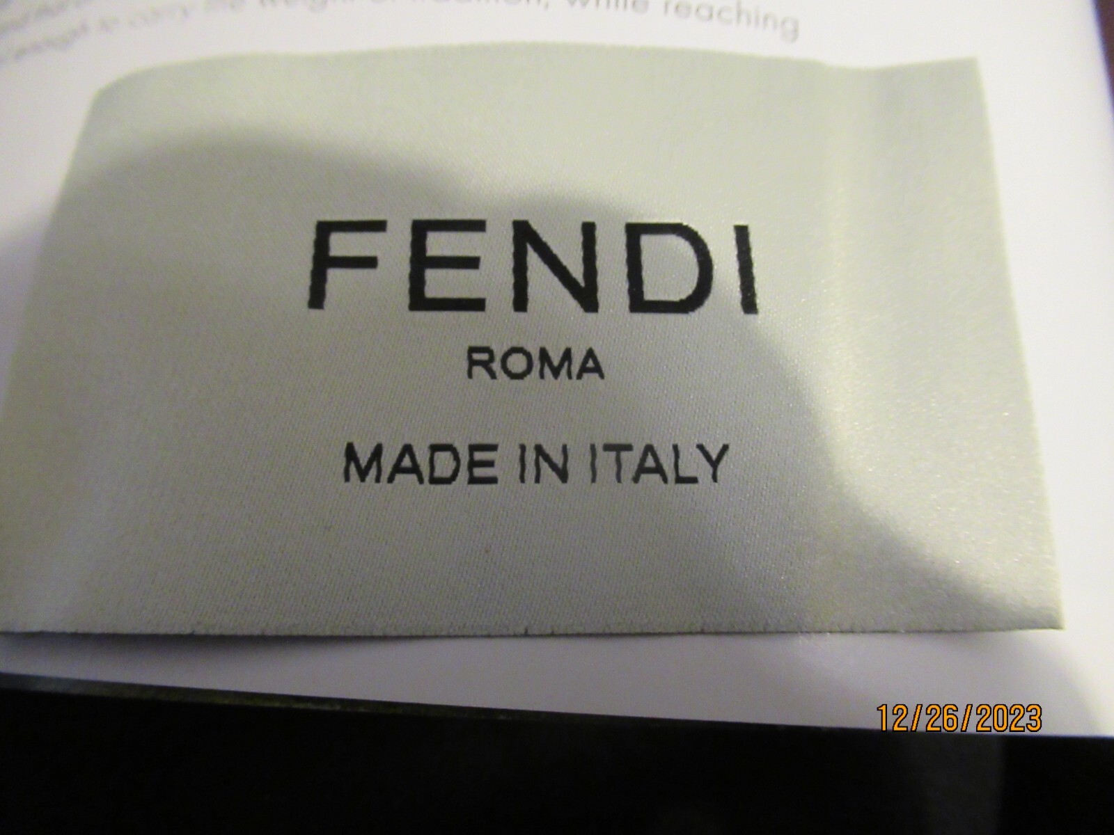 Fendi 1  Designer Tag LABEL Replacement Sewing Accessories LOT 1