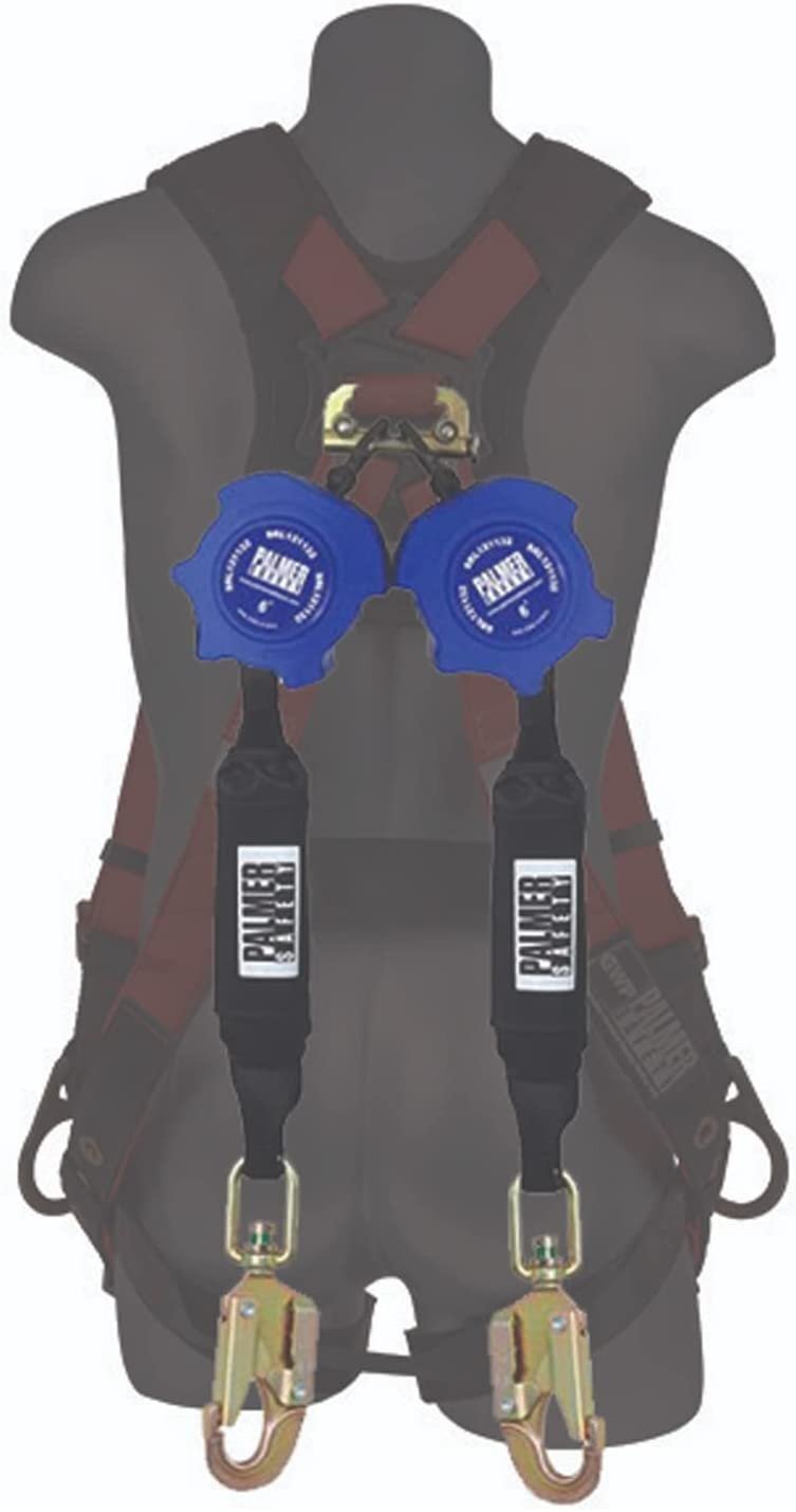Palmer Safety Fall Protection SRL121132T Twin SRL 6' Lightweight Web with...