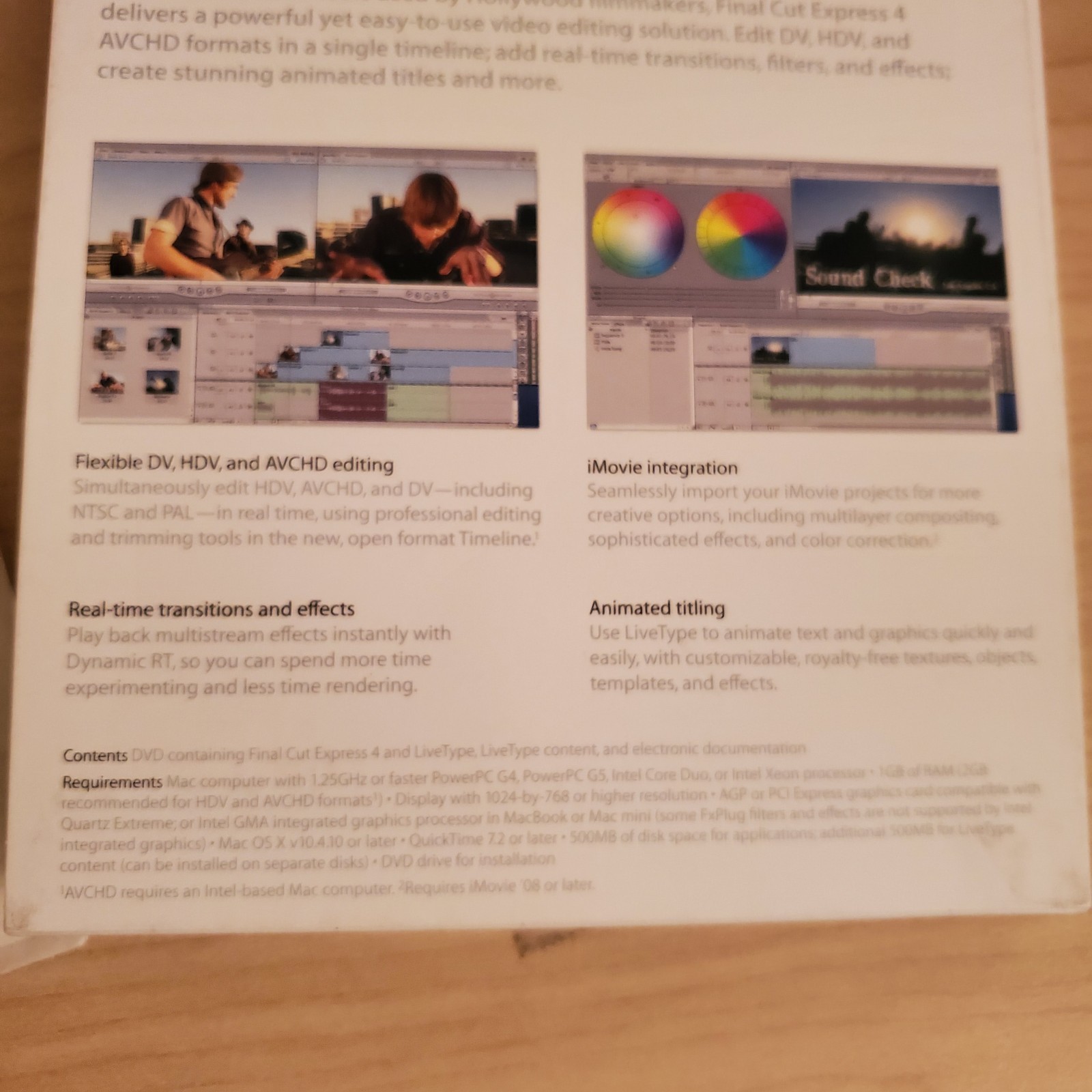 Apple Final Cut Express 4 Retail Full Version for Mac MB278Z/A