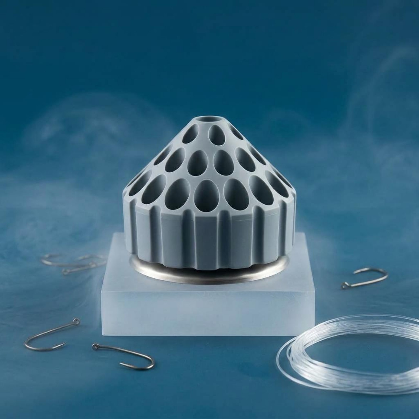 Fly-Tying Tool Stand Hexagonal Pattern Fly Tying Tool Holder Rotatable