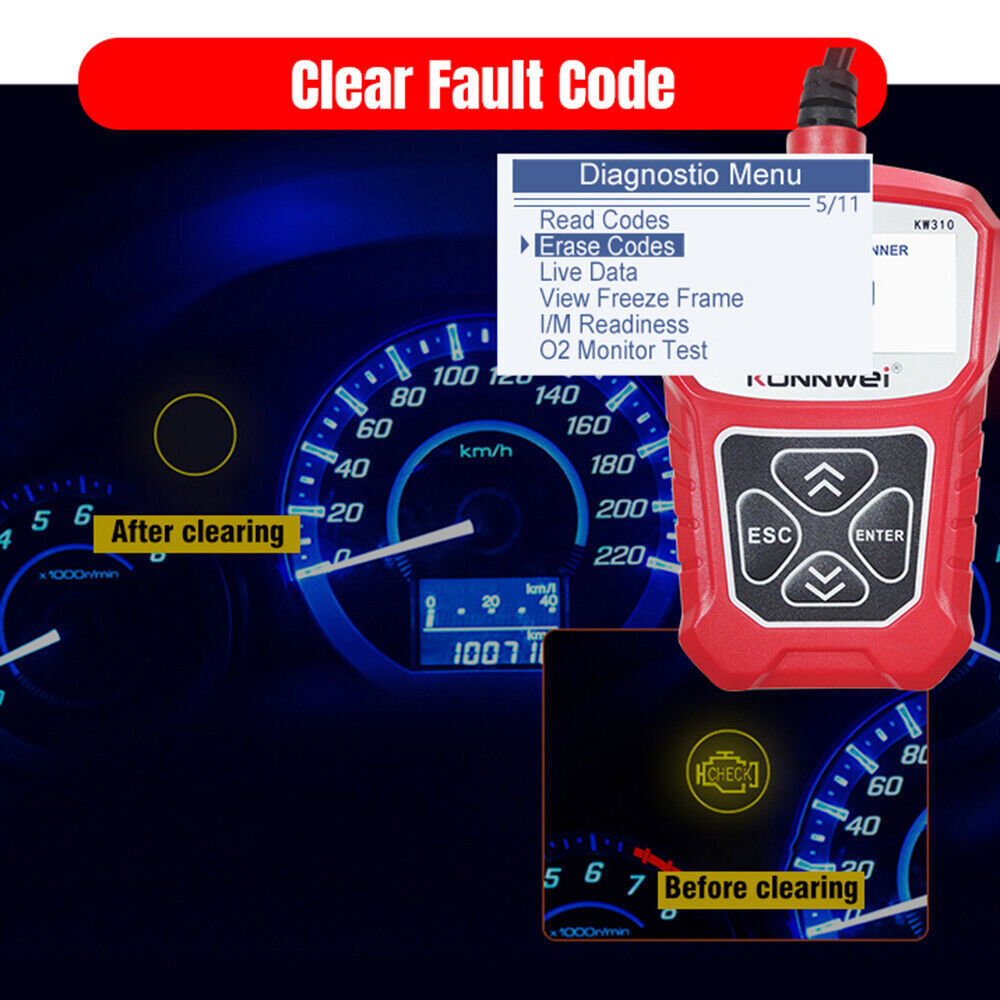 Automotive OBD2 Scanner OBD Code Reader Car Diagnostic Tool Check Engine Fault