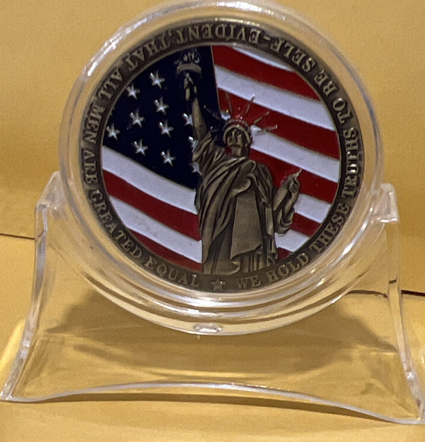 * 10 DISPLAY STANDS FOR Challenge Coin Holders CLEAR ACRYLIC Coin Not Included