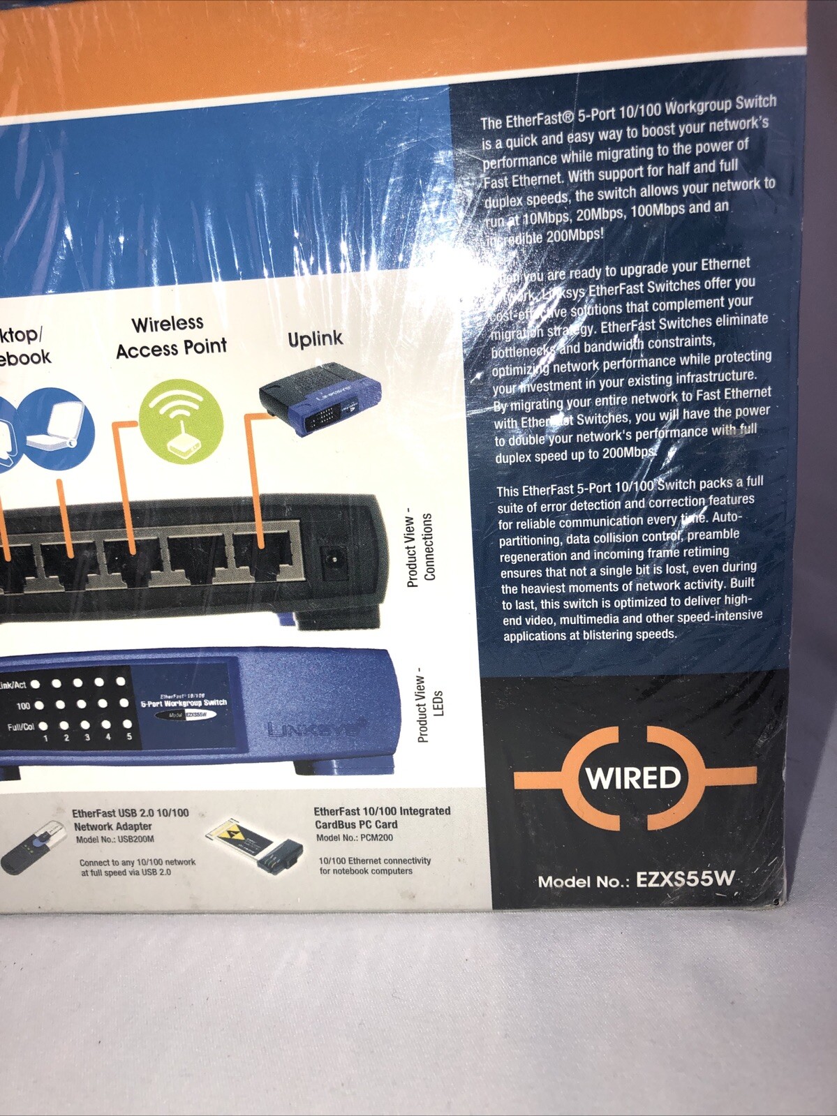 Linksys EtherFast 10/100 5-Port Workgroup Switch EZXS55W