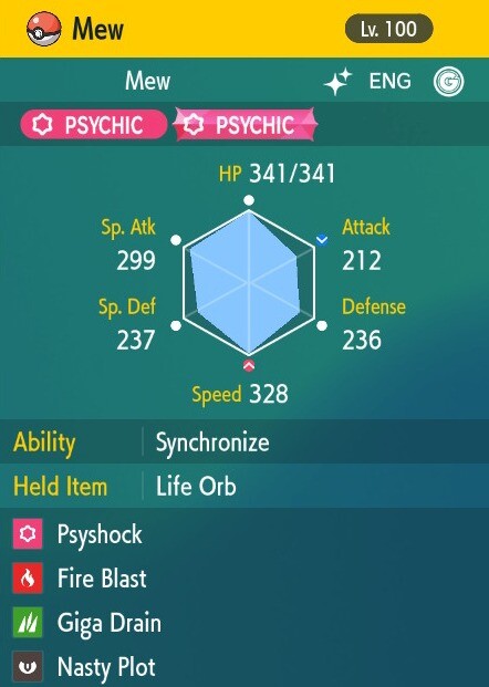 Pokemon Scarlet and Violet 6iv Shiny Max EV Mew